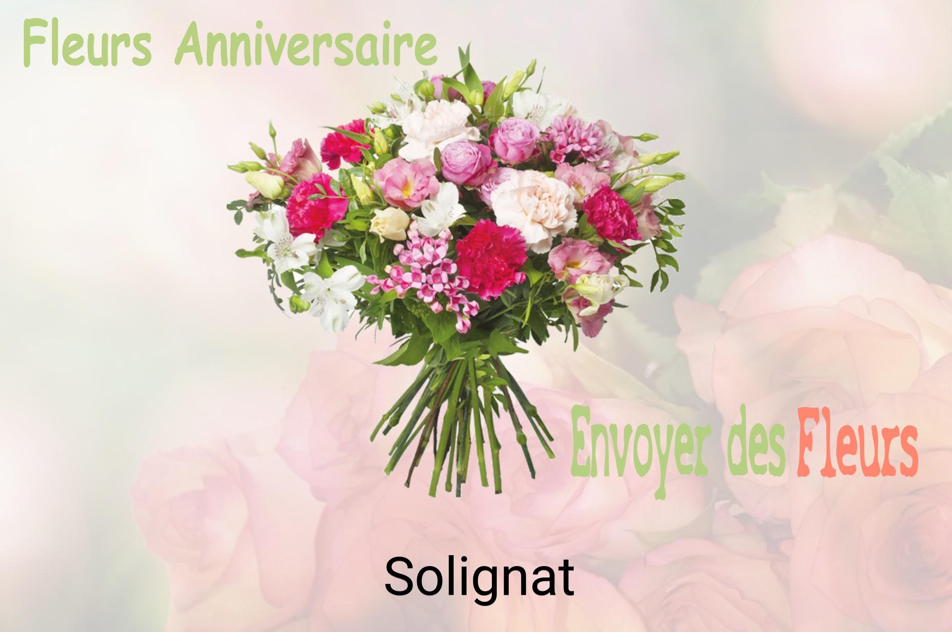 Bouquet de fleurs d’anniversaire livré à Solignat
